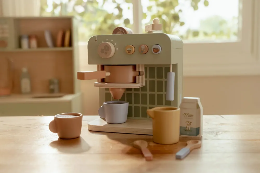 Little Dutch Cafetera Grande FSC ·*Niños Cocinas De Madera Y Accesorios Juguete|Juguetes Waldorf