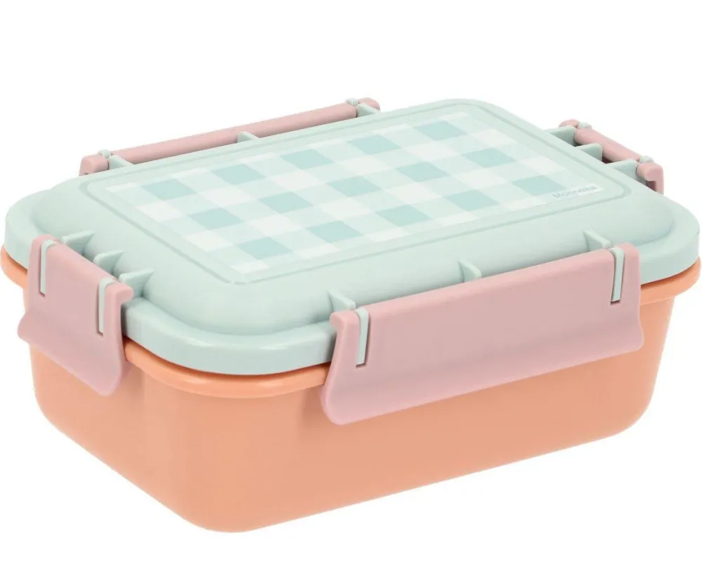 Tutete Caja Almuerzo Bento Big Stripes Apricot* Cajas De Almuerzo Infantil·Sin Compartimentos