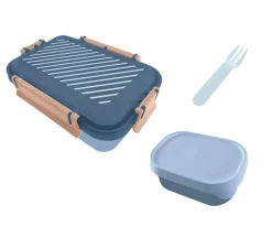 Tutete Caja Almuerzo Bento Big Stripes Blue* Cajas De Almuerzo Infantil·Con Compartimentos