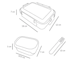 Tutete Caja Almuerzo Bento Geometric Nature* Cajas De Almuerzo Infantil·Con Compartimentos