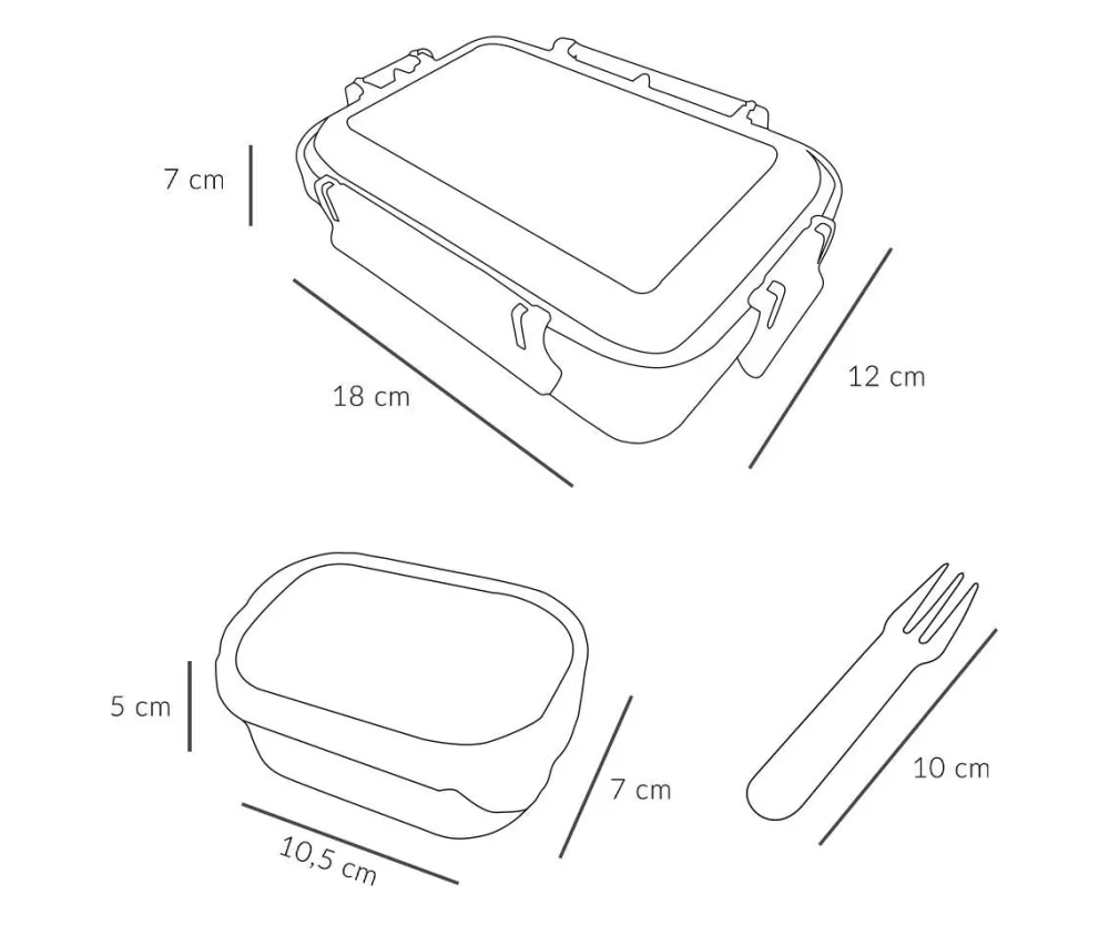 Tutete Caja Almuerzo Bento Geometric Nature* Cajas De Almuerzo Infantil·Con Compartimentos