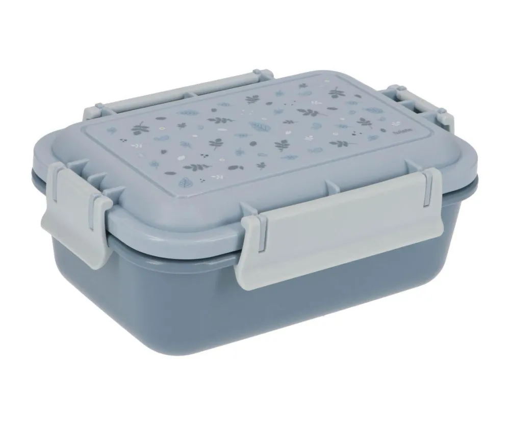 Tutete Caja Almuerzo Bento Leaves Blue* Cajas De Almuerzo Infantil·Con Compartimentos