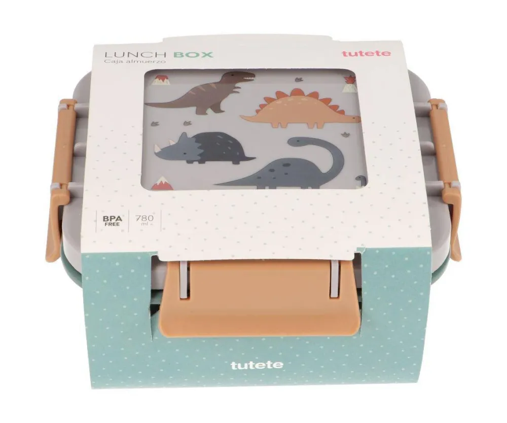 Tutete Caja Almuerzo Grande Dinos World* Cajas De Almuerzo Infantil·Sin Compartimentos