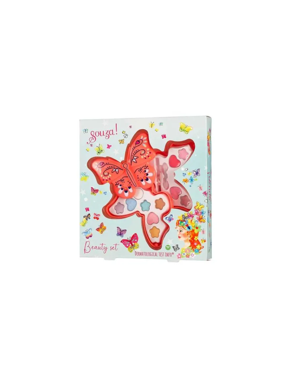 Souza Caja maquillaje Mariposa ·*Niños Maletín De Maquillaje Para Niñas Y Niños|Disfraces Infantiles