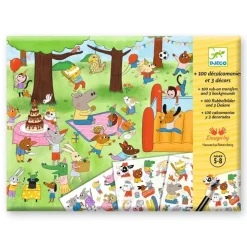 Djeco Calcomanía Estamos de Fiesta ·*Niños Kit De Manualidades