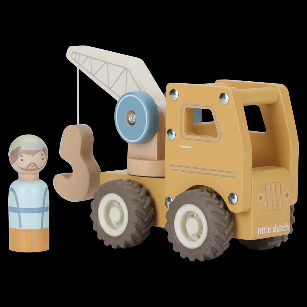 Little Dutch Camión Grúa FSC ·*Niños Coches De Madera De Juguete Para Bebés|Coches De Juguete Para Bebés
