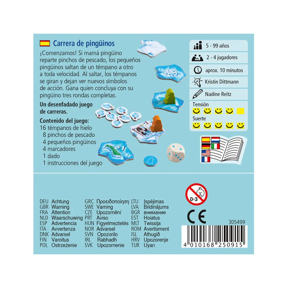 HABA Carrera de Pingüinos ·*Niños Juegos Haba|Juegos De Mesa Competitivos