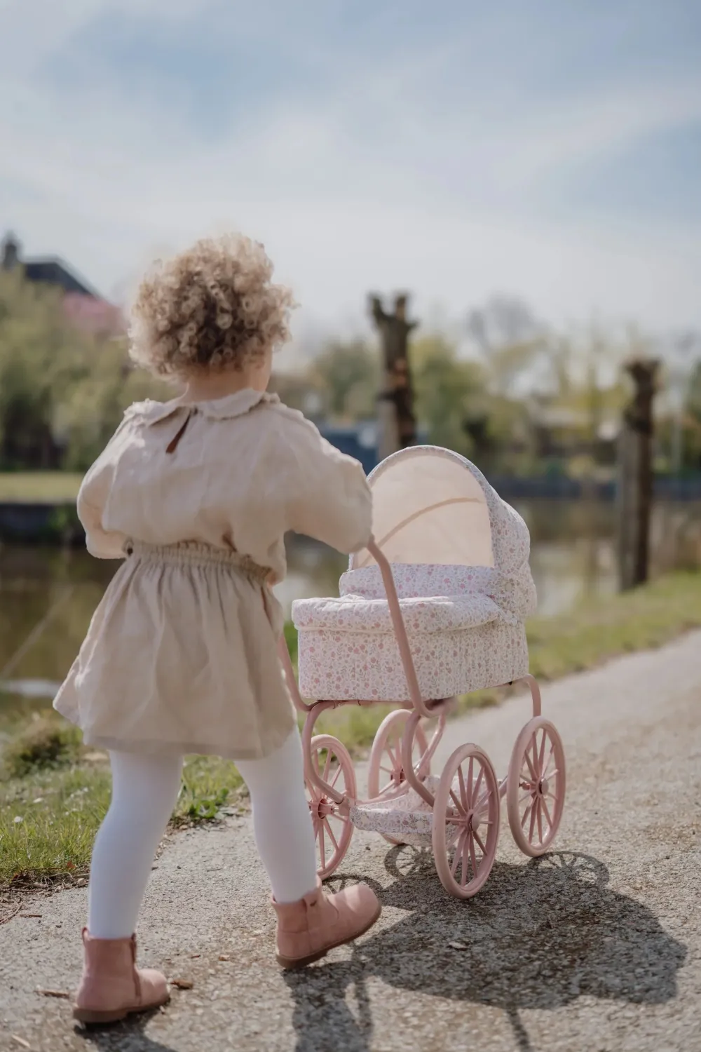 Little Dutch Carrito capazo metal Flores & Mariposas ·*Niños Accesorios Para Muñecas Bebé|Muñecos Bebés