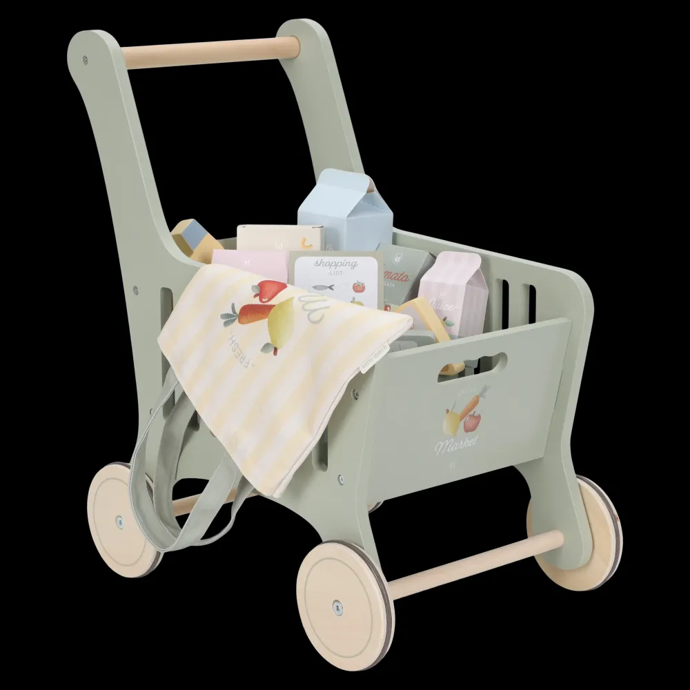 Little Dutch Carrito de la Compra FSC ·*Niños Cocinas De Madera Y Accesorios Juguete|Juguetes Waldorf