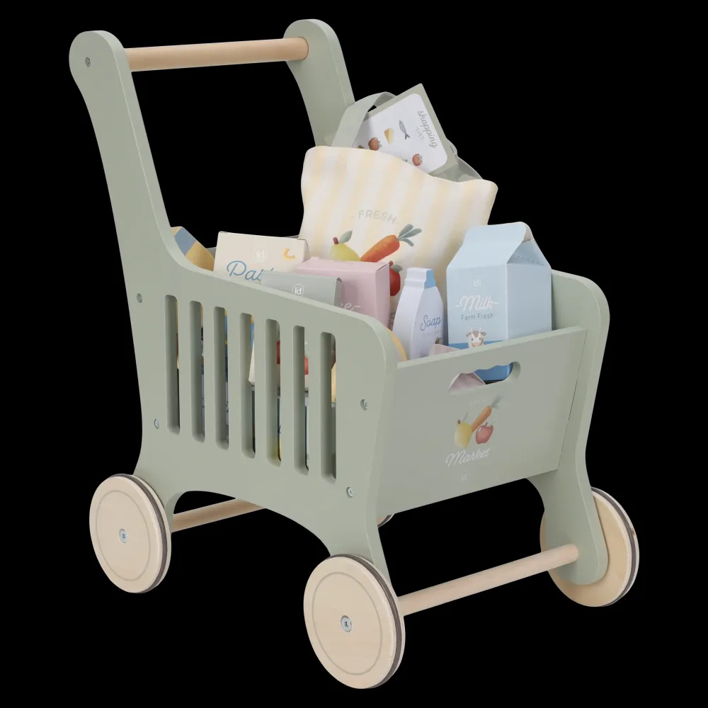 Little Dutch Carrito de la Compra FSC ·*Niños Cocinas De Madera Y Accesorios Juguete|Juguetes Waldorf