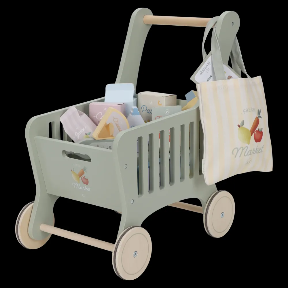 Little Dutch Carrito de la Compra FSC ·*Niños Cocinas De Madera Y Accesorios Juguete|Juguetes Waldorf