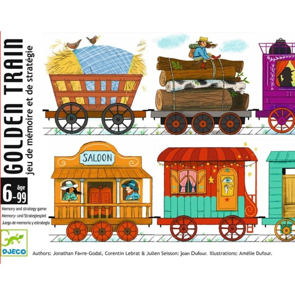 Djeco Cartas Golden Train ·*Niños Djeco|Juegos De Mesa De Viaje