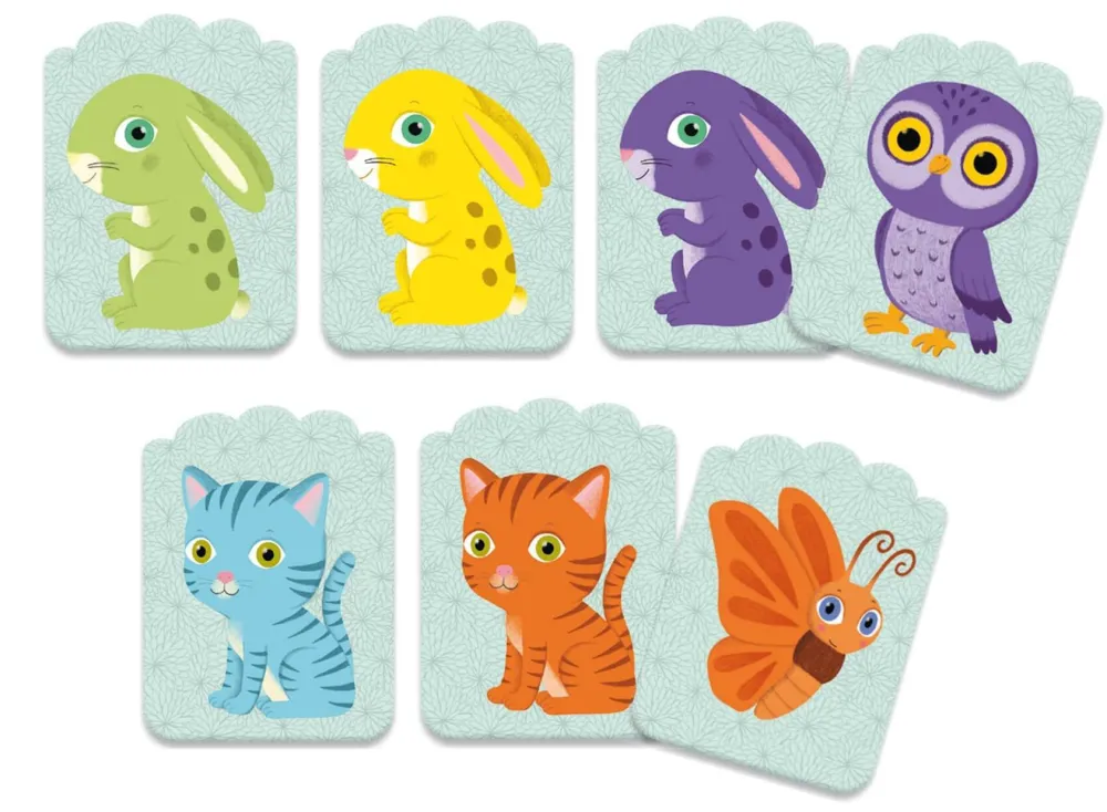 Djeco Cartas Little Match ·*Niños Djeco|Juegos De Mesa De Viaje