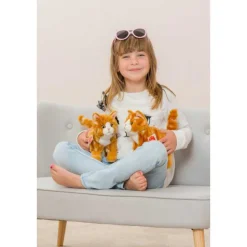 Hermann Teddy Cat standing red Striped 20 cm ·*Niños Peluches