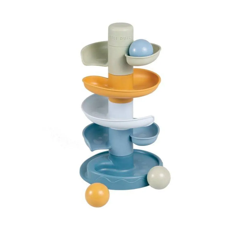 Little Dutch Circuito de bola Azul ·*Niños Juguetes Y Juegos Motricidad Fina|Juguetes Apilables