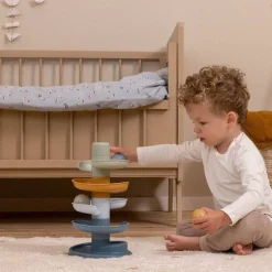 Little Dutch Circuito de bola Azul ·*Niños Juguetes Y Juegos Motricidad Fina|Juguetes Apilables