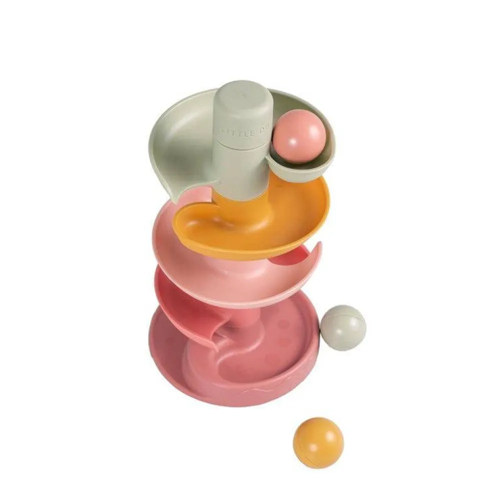 Little Dutch Circuito de bola Rosa ·*Niños Juguetes Y Juegos Motricidad Fina|Juguetes Apilables