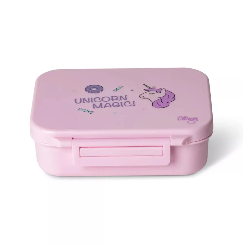 Citron Caja Almuerzo de tritán Unicornio* Cajas De Almuerzo Infantil·Con Compartimentos