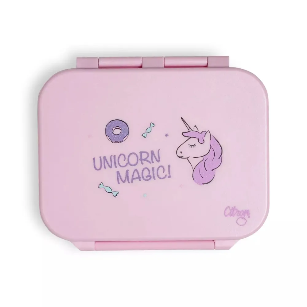 Citron Caja Almuerzo de tritán Unicornio* Cajas De Almuerzo Infantil·Con Compartimentos
