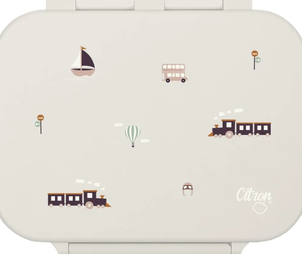 Citron Caja Almuerzo de tritán Vehiculos* Cajas De Almuerzo Infantil·Con Compartimentos