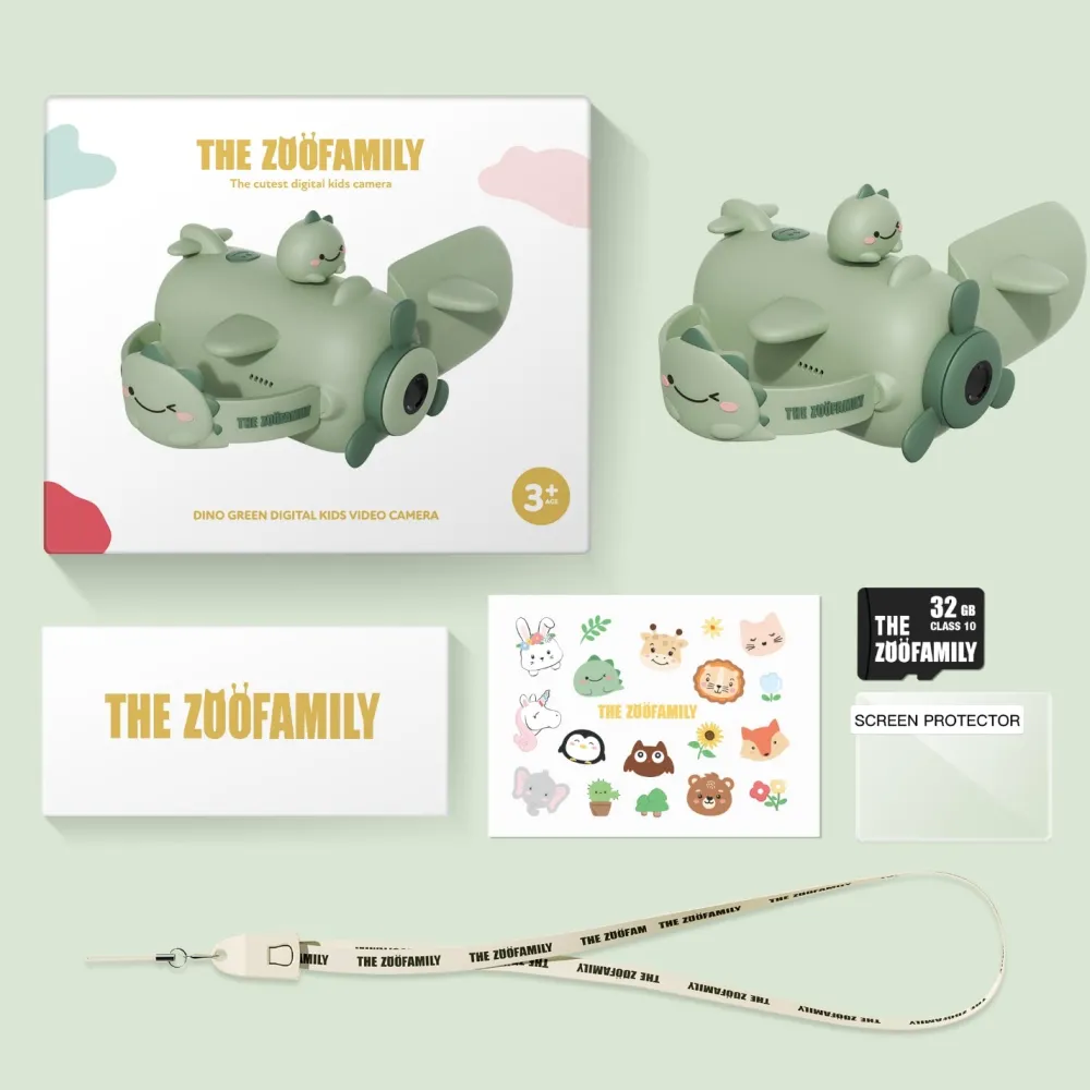 The Zoofamily Cámara de Video Zoo Dino Green ·*Niños Cámaras Infantiles