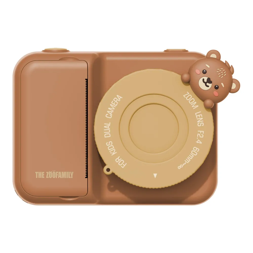 The Zoofamily Cámara Fotográfica instantánea Zoo Print Bear ·*Niños Cámaras Infantiles