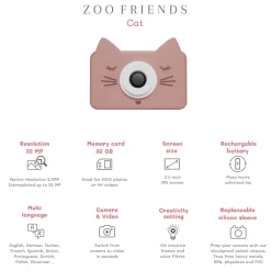 The Zoofamily Cámara Fotográfica Zoo Friends Cat ·*Niños Cámaras Infantiles