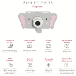 The Zoofamily Cámara Fotográfica Zoo Friends Elephant ·*Niños Cámaras Infantiles