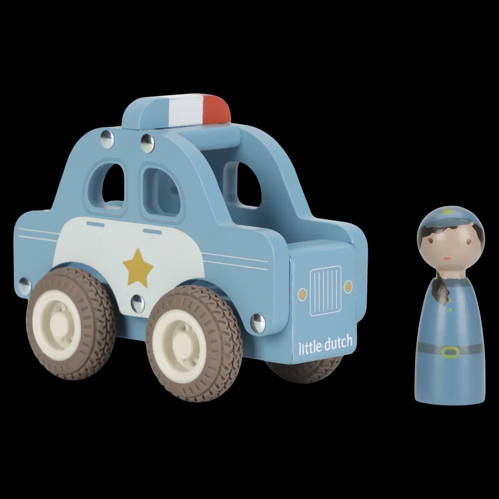 Little Dutch Coche de policía FSC ·*Niños Coches De Madera De Juguete Para Bebés|Coches De Juguete Para Bebés