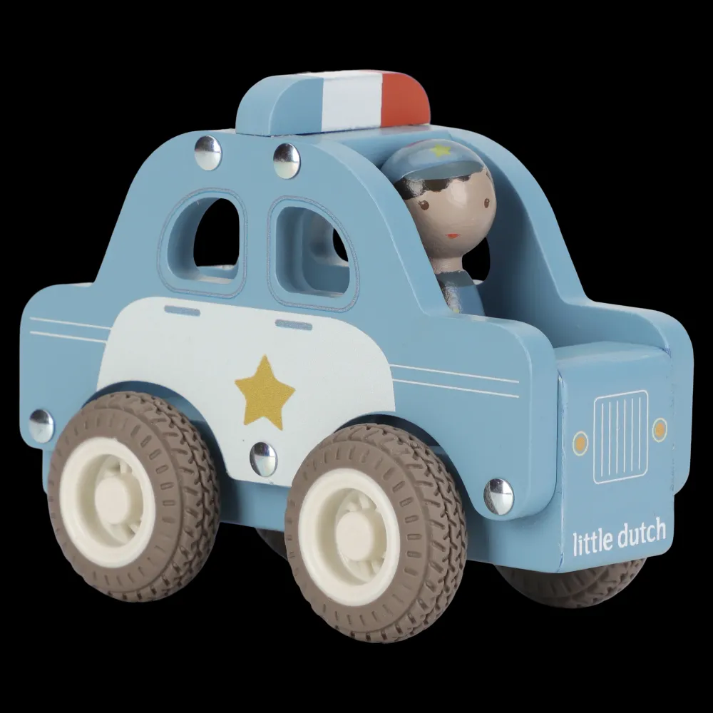 Little Dutch Coche de policía FSC ·*Niños Coches De Madera De Juguete Para Bebés|Coches De Juguete Para Bebés