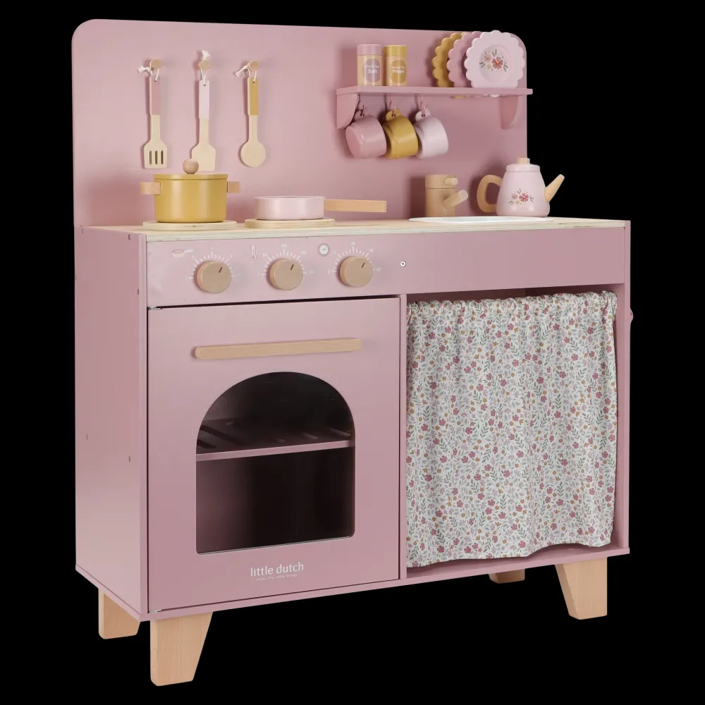 Little Dutch Cocina Rosa FSC ·*Niños Cocinas De Madera Y Accesorios Juguete|Juguetes Waldorf