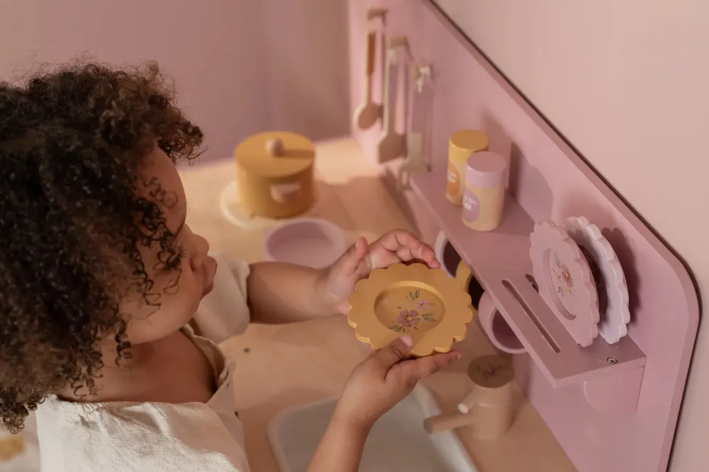 Little Dutch Cocina Rosa FSC ·*Niños Cocinas De Madera Y Accesorios Juguete|Juguetes Waldorf