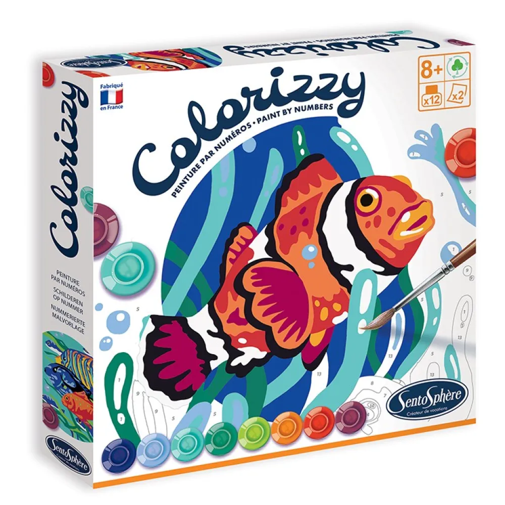 Sentosphère Colorizzy · Fondo Marino*Niños Colorear Por Número|Kit De Manualidades
