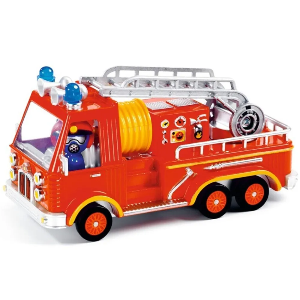 Djeco Crazy Motors Captain Fire ·*Niños Coches De Metal De Juguete|Coches Crazy Motors De Djeco