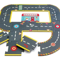 Djeco Crazy Motors Circuit de ville Puzzle gigante ·*Niños Puzzles 24 Piezas|Coches Crazy Motors De Djeco