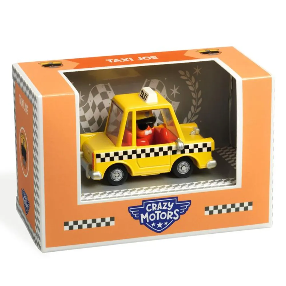 Djeco Crazy Motors Taxi Joe ·*Niños Coches De Metal De Juguete|Coches Crazy Motors De Djeco