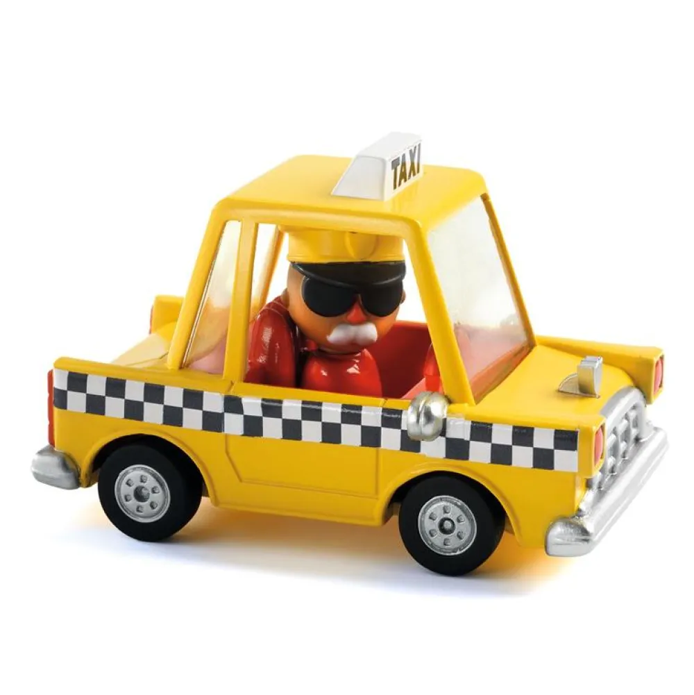 Djeco Crazy Motors Taxi Joe ·*Niños Coches De Metal De Juguete|Coches Crazy Motors De Djeco