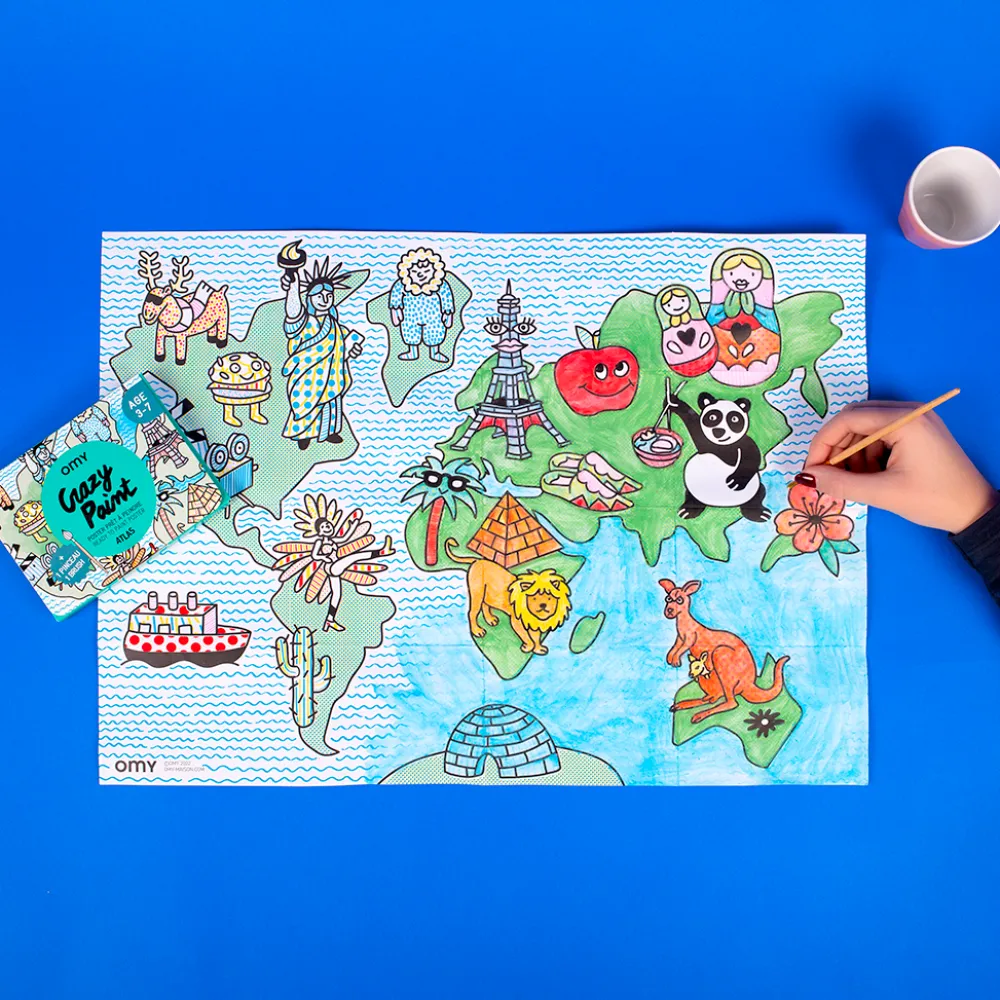 Omy Crazy Paint Atlas ·*Niños Juegos De Viaje