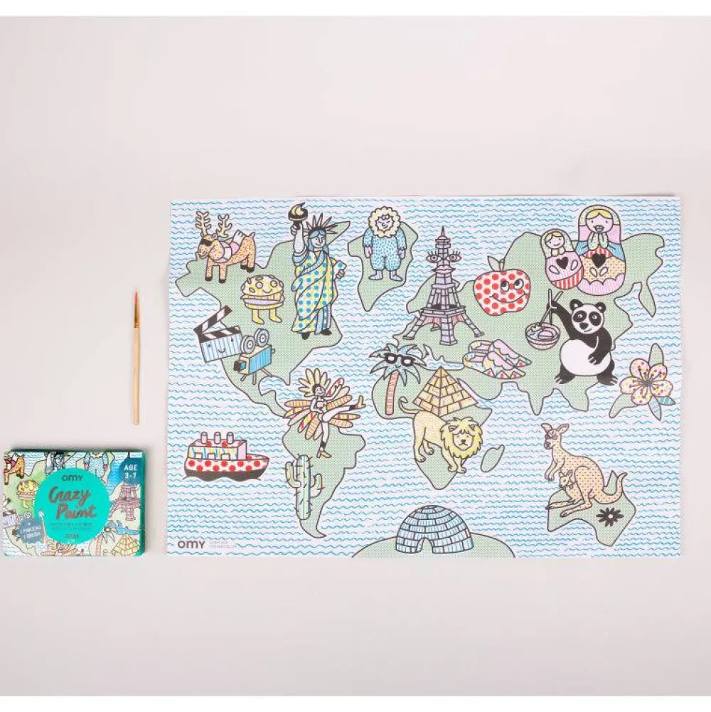 Omy Crazy Paint Atlas ·*Niños Juegos De Viaje