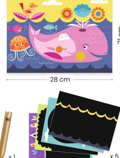 Djeco Cuadros para rascar Es divertido Descubrir ·*Niños Juguetes Y Juegos Motricidad Fina