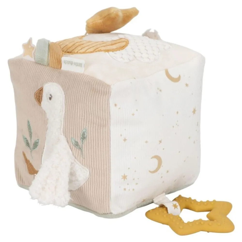 Little Dutch Cubo Blandito de Actividades Newborn Natural ·*Niños Juguetes De Estimulación Para Bebé|Cubos De Actividades