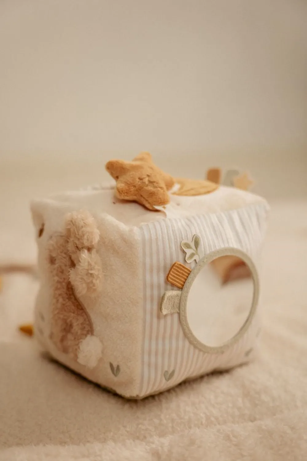Little Dutch Cubo Blandito de Actividades Newborn Natural ·*Niños Juguetes De Estimulación Para Bebé|Cubos De Actividades