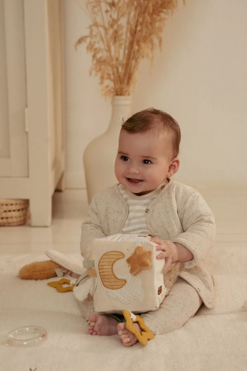 Little Dutch Cubo Blandito de Actividades Newborn Natural ·*Niños Juguetes De Estimulación Para Bebé|Cubos De Actividades