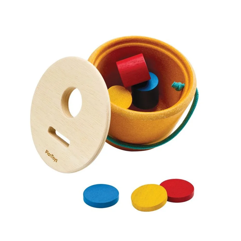 Plantoys Cubo encaja y cae ·*Niños Juguetes Waldorf|Juguetes De Madera Para Niños