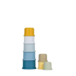 Little Dutch Cubos Apilables Azules ·*Niños Juguetes Y Juegos Motricidad Fina|Cubos Apilables