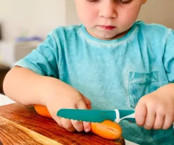 KiddiKutter Cuchillo Autonomía · Verde*Niños Accesorios De Cocina Para Niños|Baby-Led Weaning Y Accesorios Alimentación