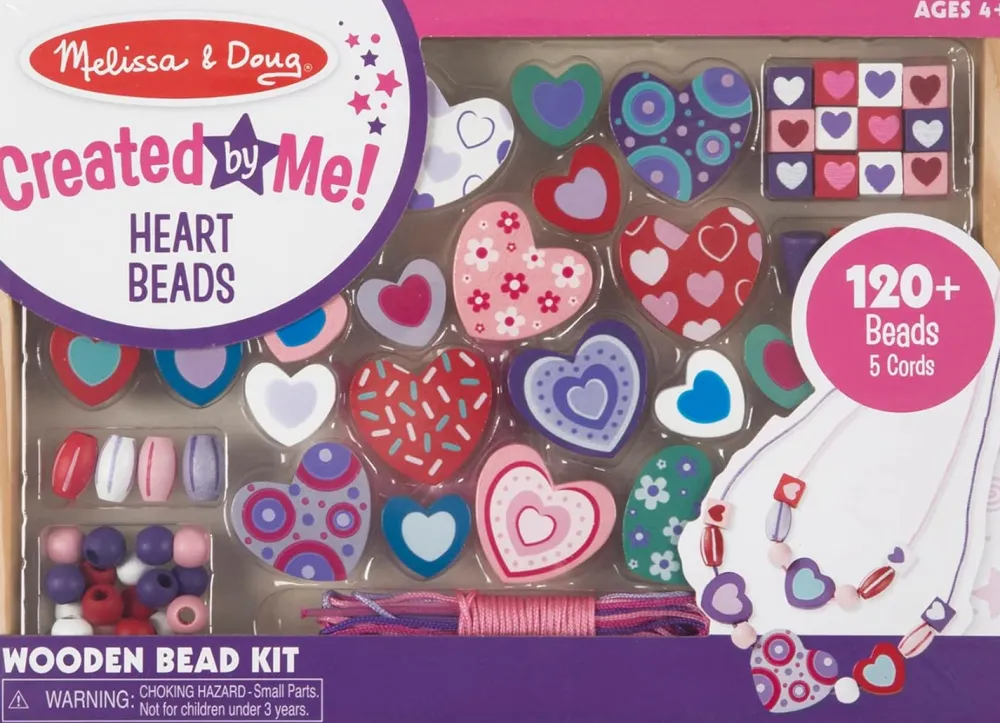 Melissa u0026 Doug Cuentas de Corazones · Melissa & Doug*Niños Kit De Manualidades|Juguetes Montessori