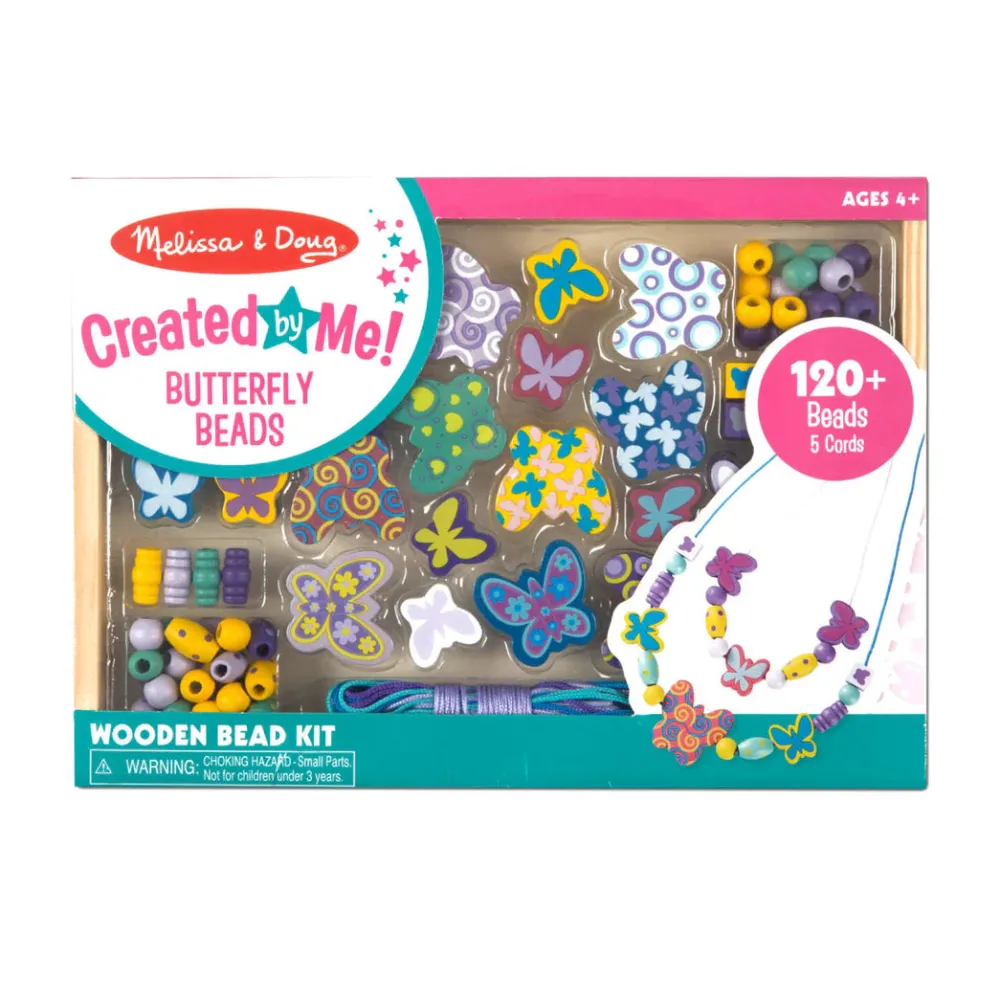 Melissa u0026 Doug Cuentas de Madera Mariposas · Melissa & Doug*Niños Kit De Manualidades|Juguetes De Madera Para Niños