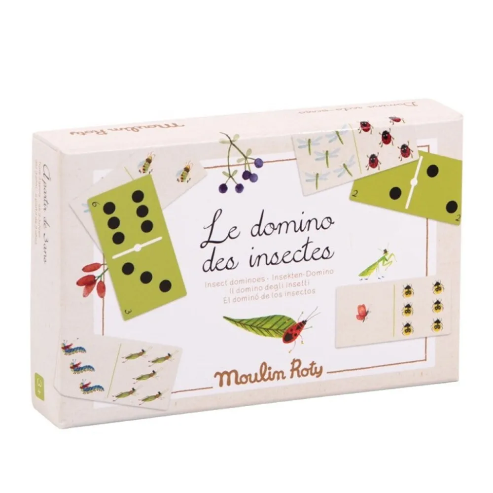 Moulin Roty Dominó Insectos del jardín ·*Niños Juguetes Y Juegos Motricidad Fina|Juguetes Montessori