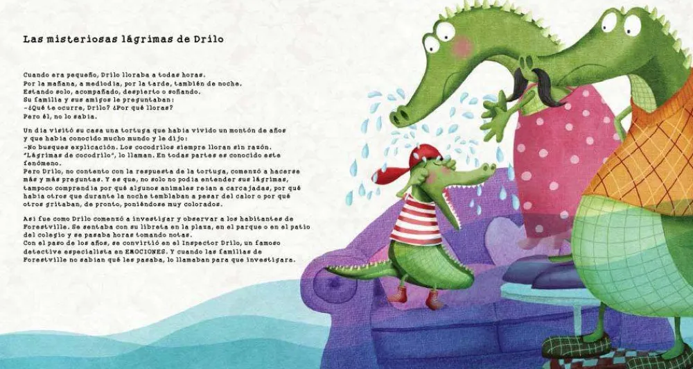 Nubeocho El emocionómetro del inspector Drilo* Libros Sobre Emociones|Álbumes Ilustrados Infantiles